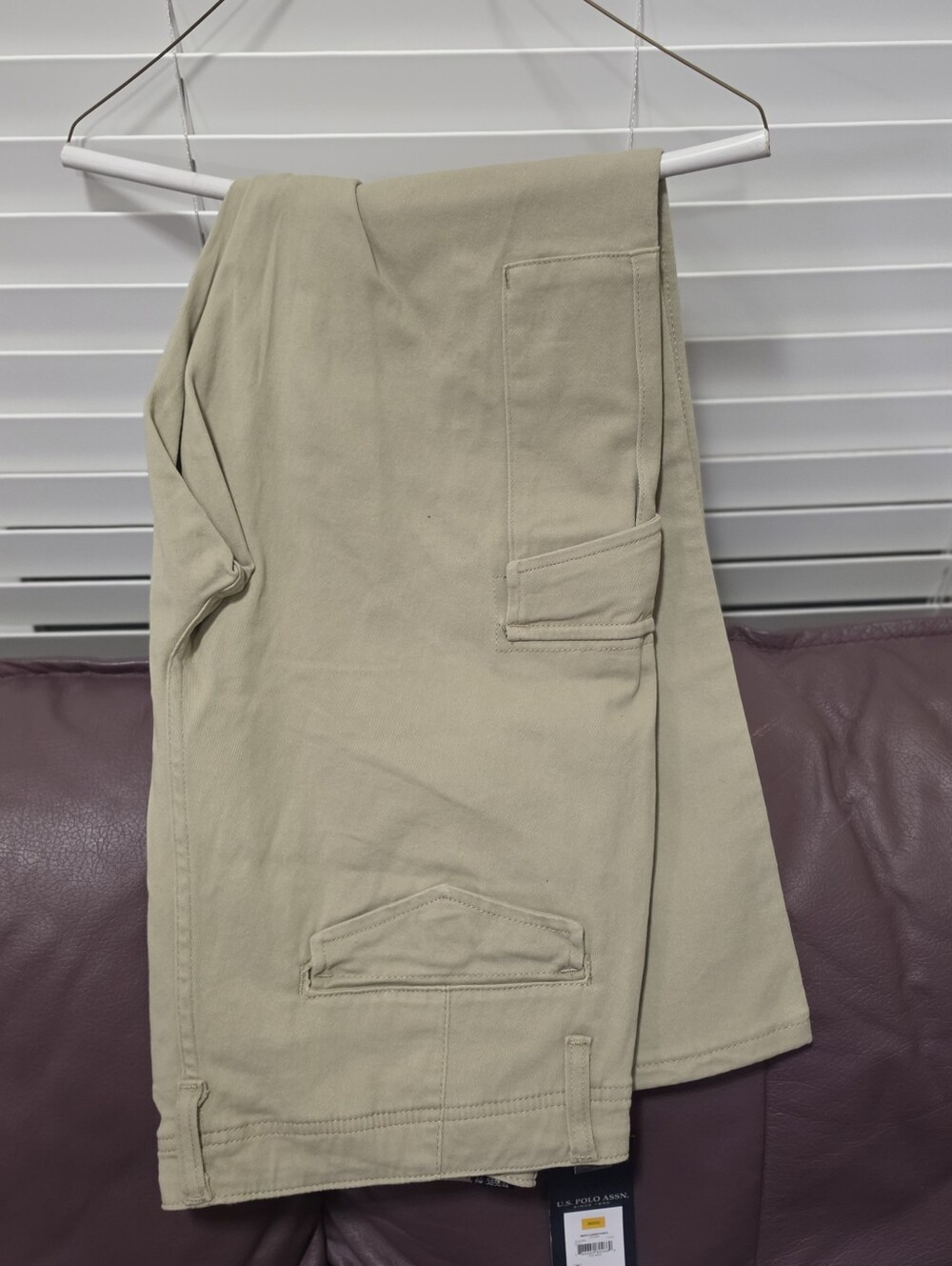 Men's Casual Cargo Shorts in Khaki.U.S.Polo,36x32, New
